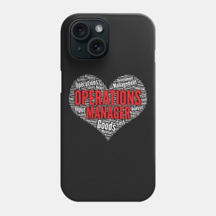 Operations manager Heart Shape Word Cloud Design design Phone Case