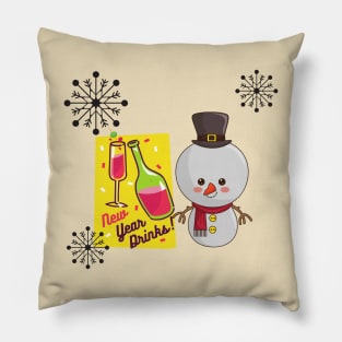 NEW YEAR DRINKS Pillow