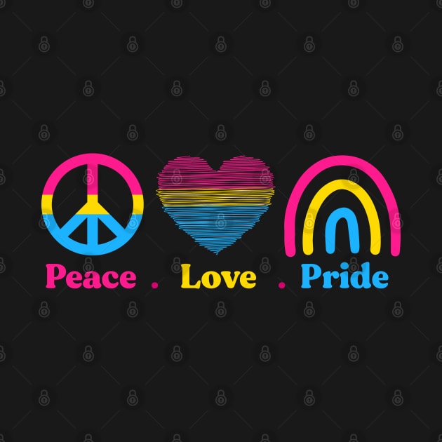 Pansexual Peace Love Pride by Pridish