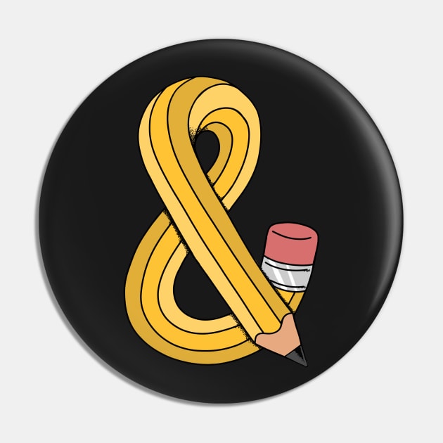 Pencil Ampersand Pin by coffeeman