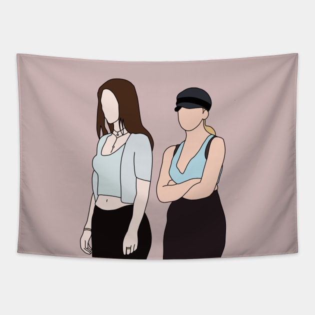 julie and helen Tapestry by aluap1006