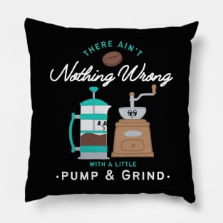 Pump and Grind Coffee Pillow