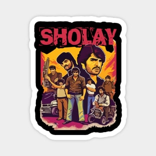 Sholay Iconic Bollywood Movie Poster Magnet