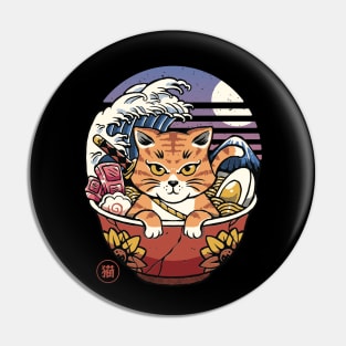 Neko cat And Ramen Pin