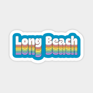 Long Beach // Retro Typography Design Magnet