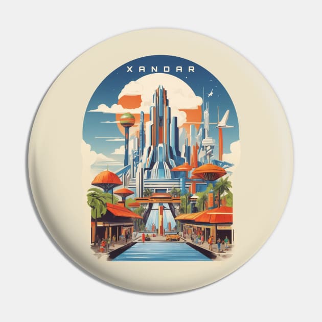 Retro Design Xandar Pin by huefinder