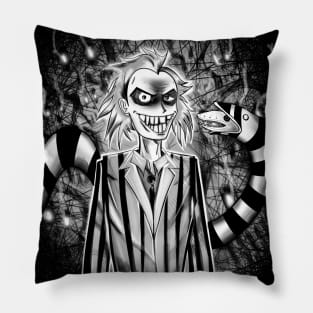 bettlejuice in dark underwold hell arts Pillow