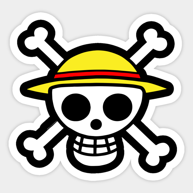 LUFFY - Skull & Bones - Robzilla - Sticker | TeePublic