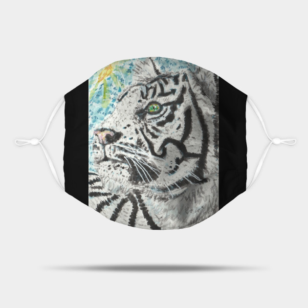 White Tiger Face Painting White Tiger Mask Teepublic