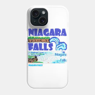 niagara falls, oil painting Phone Case