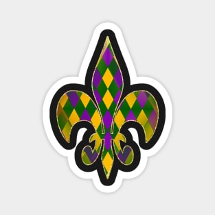 Harlequin Mardi Gras Magnet