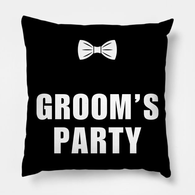 Bachelor T-Shirt Groom’s Club Bachelor Party Gift Pillow by Mojakolane