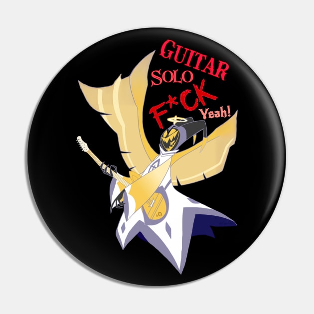 Hazbin Rockstar - Angel Adam Shreds Pin by LopGraphiX