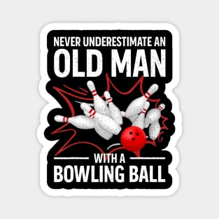 Cute Bowling Women Men Grandpa Bowler Team Bowlin Lane Spare Magnet