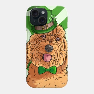 Goldendoodle Dog St Patricks Day Irish Leprechaun Phone Case