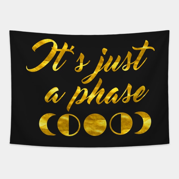 Moon Phase T-Shirt Tapestry by StyledBySage