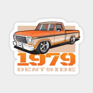 1979 Ford pick up truck, single cab shortbed, two tone. dent side truck. Lowered. Color Magnet