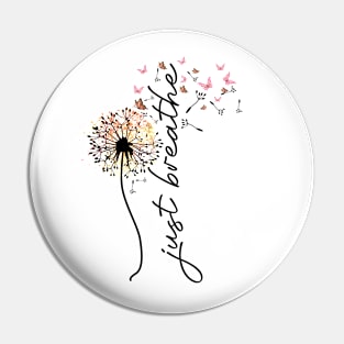 Just Breathe | Dandelion and Butterflies Pin