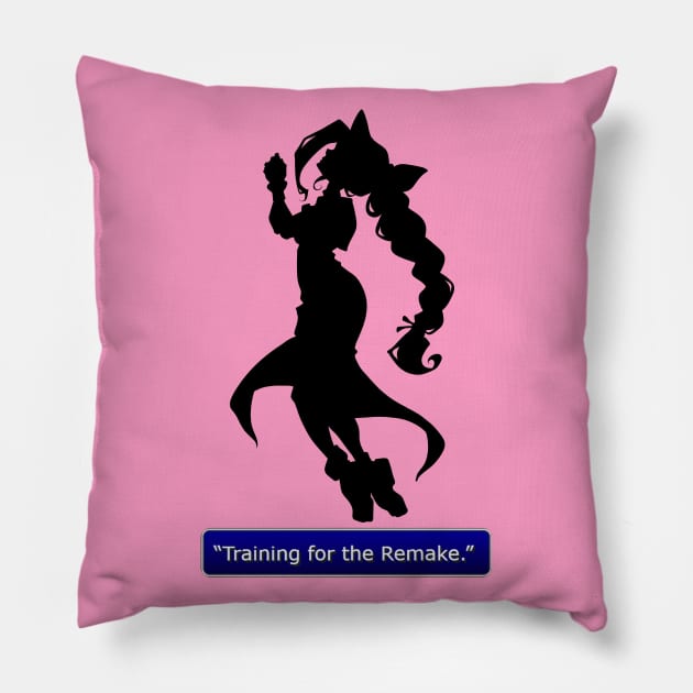Training for the Remake- Aerith Pillow by Meekobits