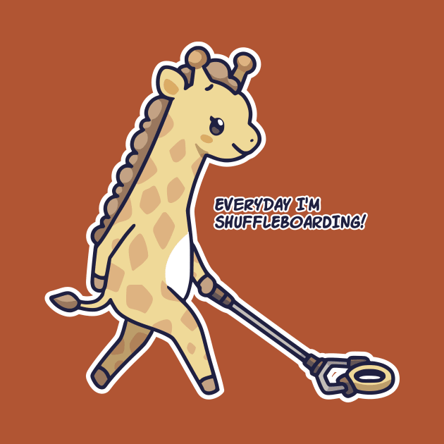 Kawaii Games Shuffleboard Giraffe by rojakdesigns