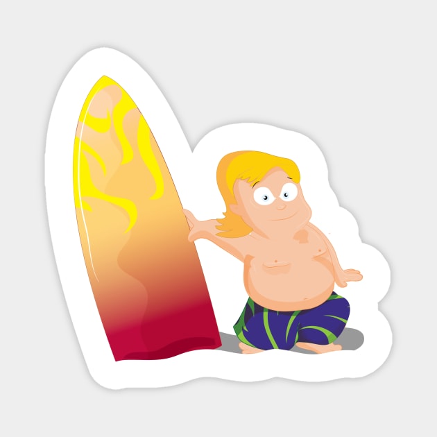 Surfer Dude Magnet by nickemporium1