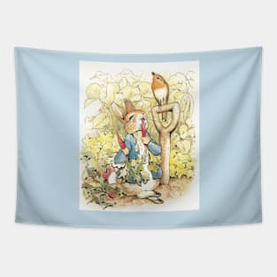 Peter Rabbit in the Garden - Beatrix Potter Tapestry