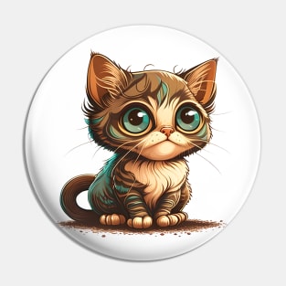 Cute Cat Gifts for kitten lovers Colorful Art Kitty Adoption Pin