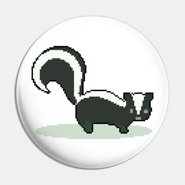 Sleek Nightstalker: Pixel Art Civet Design for Fashionable Attire Pin by Pixel.id