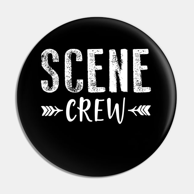 Scene Crew - White Text Pin by theatershirts