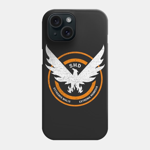 The Division SHD Grunge Logo 3 Phone Case by wyckedguitarist