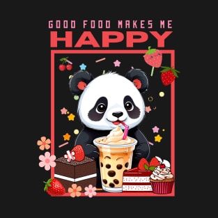 tasty and delicious food makes me happy, cute kawaii T-Shirt