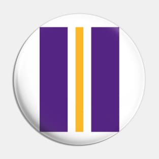 Copy of Retro American Basketball Stripes LA, Purple, White, Yellow Pin