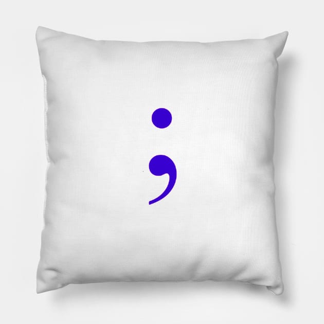 Semicolon Pillow by ZoeBaruch