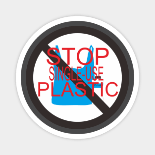 stop plastic Magnet