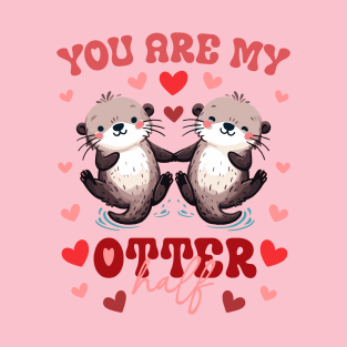 Cute Valentine Otter Half T-Shirt