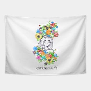 OVERTHINKING (black version) Tapestry