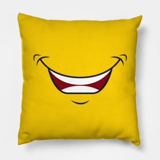 Me Big Smile Emoticon Expression Design For Women, Men, Kids or Public Use Pillow