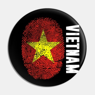 Vietnam Flag Fingerprint My Story DNA Vietnamese Pin