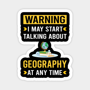 Warning Geography Geographer Magnet