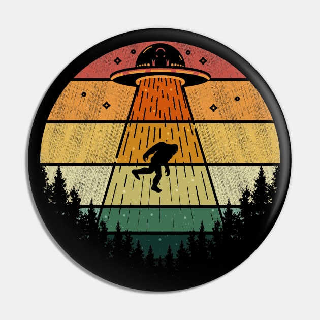 Bigfoot UFO Abduction Alien Pin by Tesszero