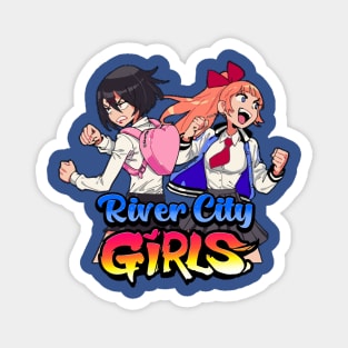 River City Girls: Misako and Kyoko w/ Logo Magnet