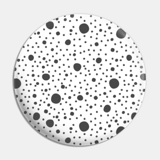 Black Dots for Outer Space | Black and White Design | Abstract Circles Pin