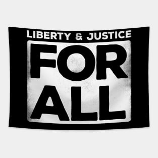 Liberty & Justice For All (white) Tapestry