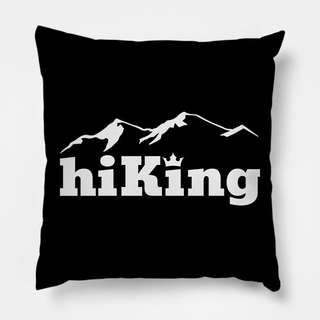 Minimal Hiking Mountains Print Pillow by Merch ArtsJet