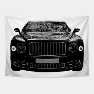 Bentley Mulsanne Speed  Cars Form Black Design Tapestry