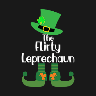 The Flirty Leprechaun Family St Patrick's Day Party Pajama T-Shirt