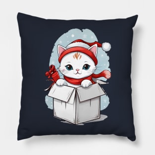 Cat Christmas Pillow