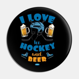 I love ice hockey and Beer Pin