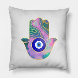 evil eye hamsa Pillow