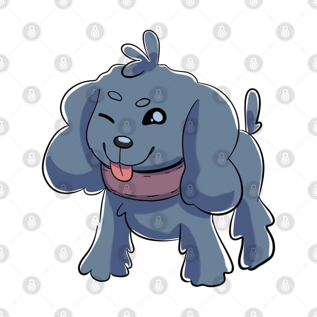 Cute Blue Puppy Dog by Colored Stardust